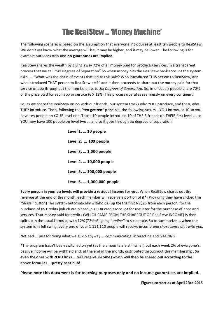 Realstew money machine