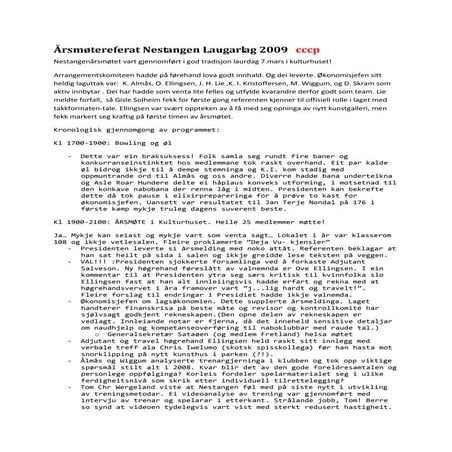 åRsmøtereferat nestangen 2009