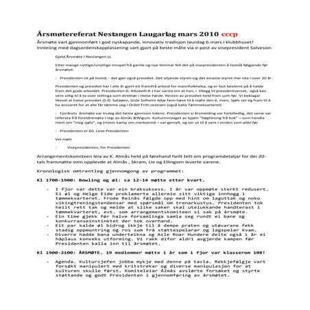 åRsmøtereferat nestangen 2010