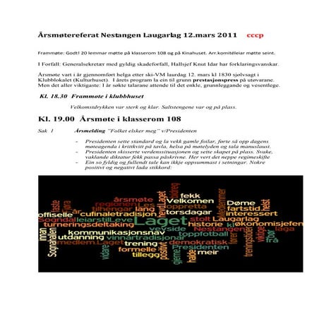 årsmøtereferat nestangen ll 2011