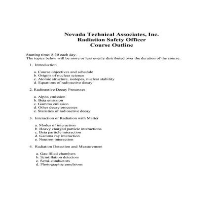 Rso course outline | PDF