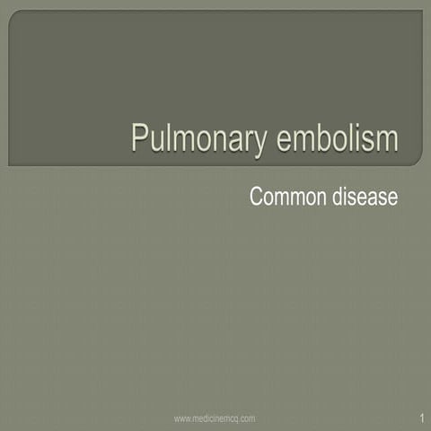 PULMONARY EMBOLISM