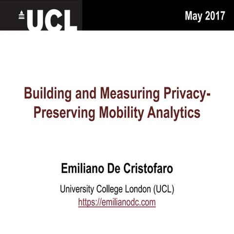 Building and Measuring Privacy-Preserving Mobility Analytics