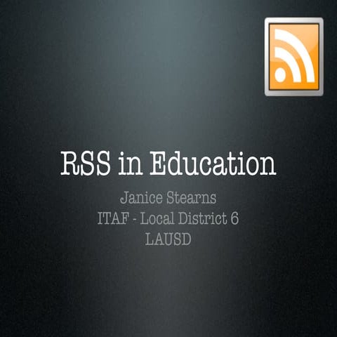 Rss in Education