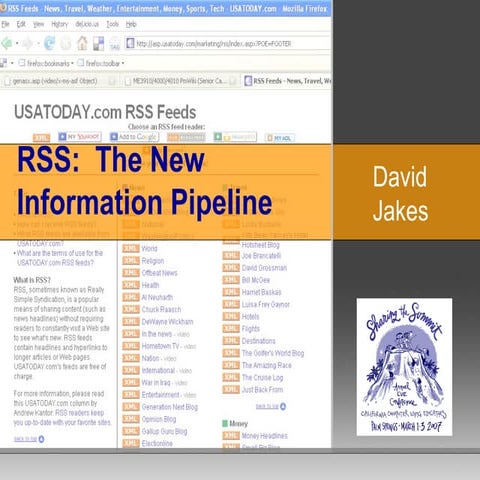 RSS:  The New Information Pipeline