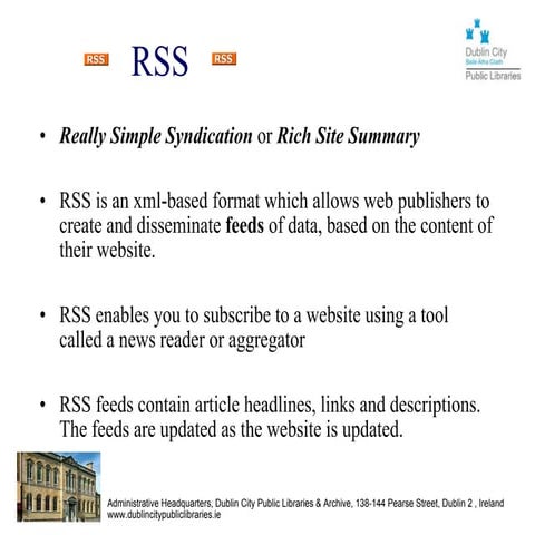 RSS Tutorial for Librarians and Information Professionals