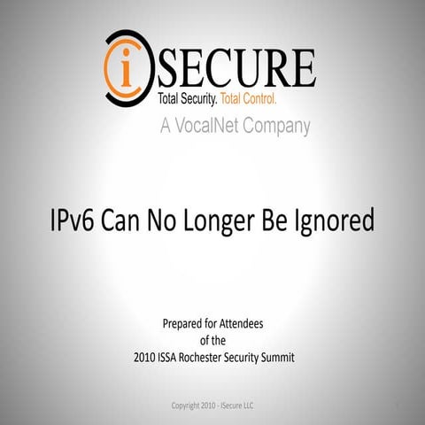IPv6 Can No Longer Be Ignored