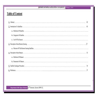 Rs satellites catelogue 2012