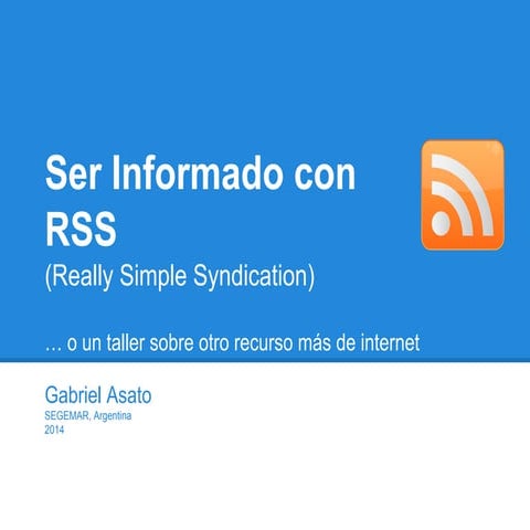 Ser Informado con RSS