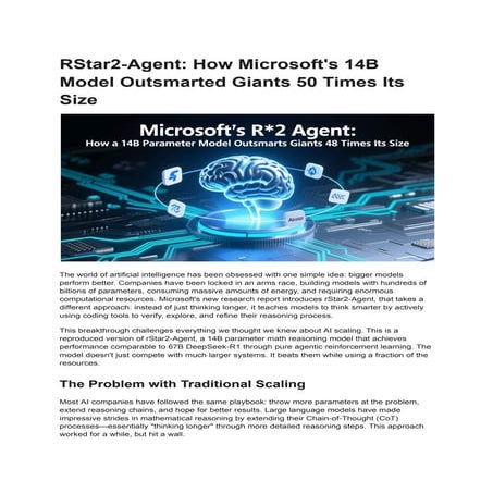 RStar2-Agent_ How Microsoft's 14B Model Outsmarted Giants 50 Times Its ...
