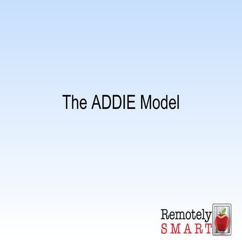 The ADDIE Model