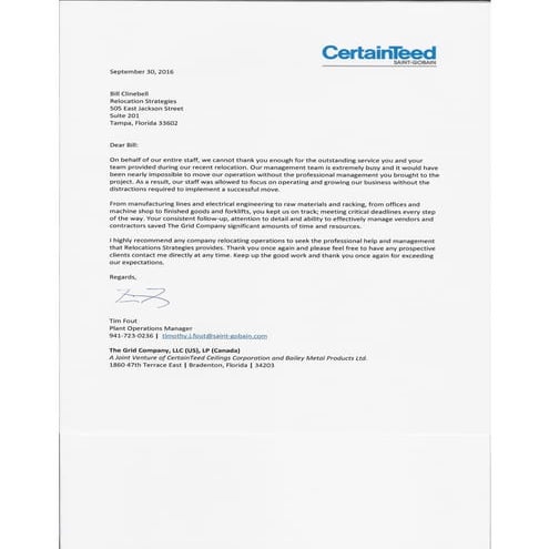 RST Reference Letter from Sypris | PDF