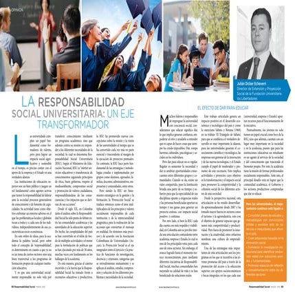 La Responsabilidad Social Universitaria: un eje transformador