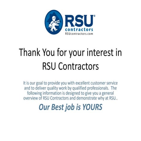 RSU Contractors - Quality Work