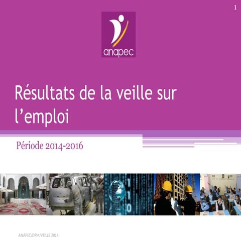ANAPEC: Résultats de la veille prospective sur le marché de l'emploi 2014