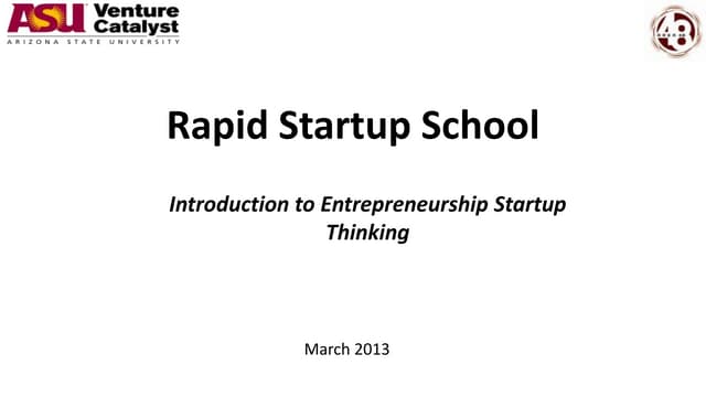 Intro to Entrepreneurship & Innovation