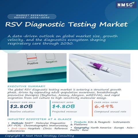 𝗥𝗲𝘀𝗽𝗶𝗿𝗮𝘁𝗼𝗿𝘆 𝗦𝘆𝗻𝗰𝘆𝘁𝗶𝗮𝗹 𝗩𝗶𝗿𝘂𝘀 (𝗥𝗦𝗩) 𝗗𝗶𝗮𝗴𝗻𝗼𝘀𝘁𝗶𝗰 𝗧𝗲𝘀𝘁𝗶𝗻𝗴 𝗠𝗮𝗿𝗸𝗲𝘁 𝗘𝘅𝗽𝗮𝗻𝗱𝘀 𝗮𝘀 ...