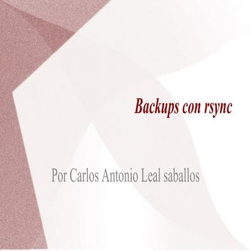 Respaldos con Rsync