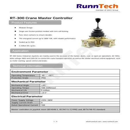 Master Controller for Crane