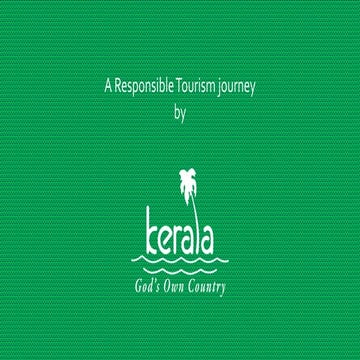 Responsible tourism initiatives in India | PPTX