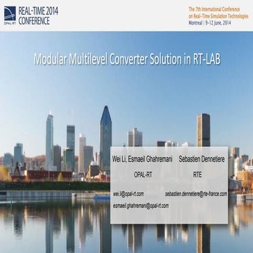 OPAL-RT RT14: MMC in RT-LAB