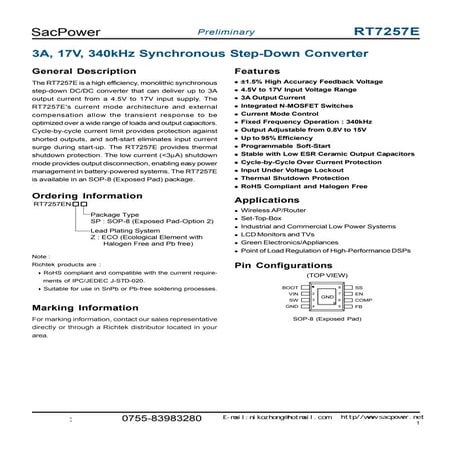 RT7257E Datasheet PDF
