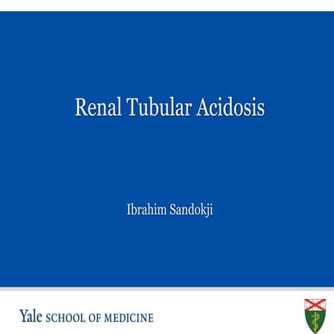 RENAL TUBULAR ACIDOSIS- RTA types and features | PPTX
