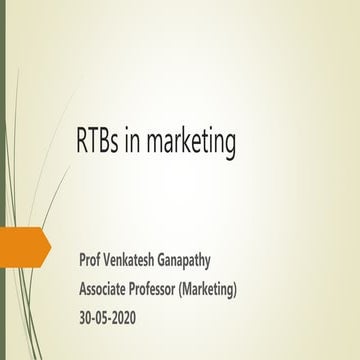 RTBs in marketing