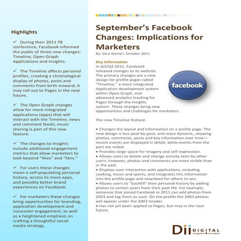September’s Facebook Changes: Implications for Marketers