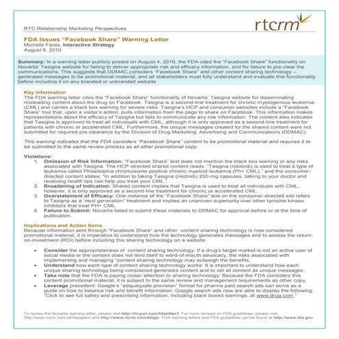 RTC POVs: FDA Warning Letter for Copaxone, March 2012 | PDF