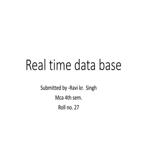 Real time Database