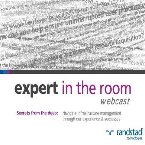 Technologies: Expert in the Room Webinar: Navigate Infrastructure Management