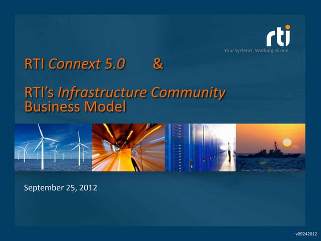 RTI Connext 5.0 & Infrastructure Community Business Model