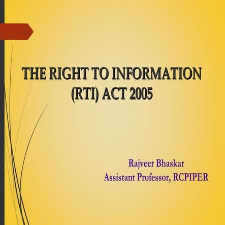 RTI Act 2005