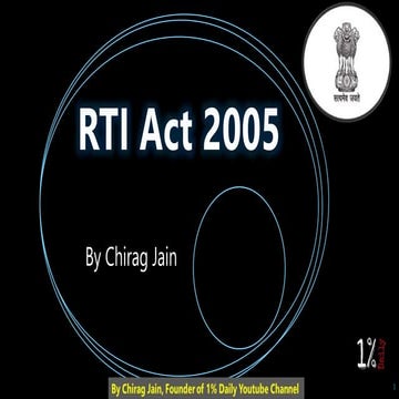 Right To Information (RTI) Act 2005