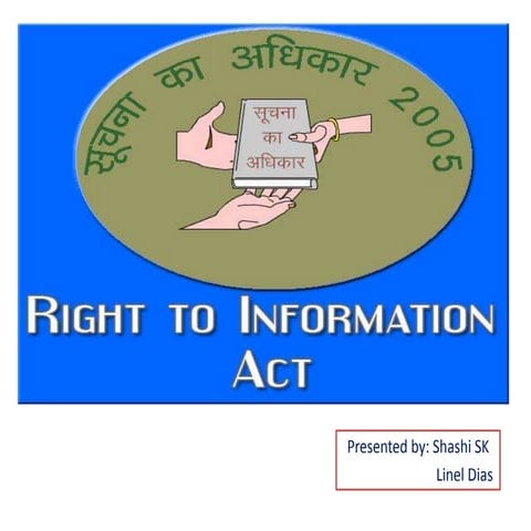 Right to information Act(India)