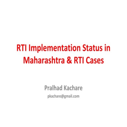 Rti & maharashtra
