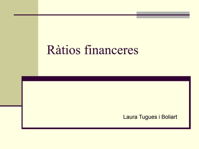 Ràtios financeres