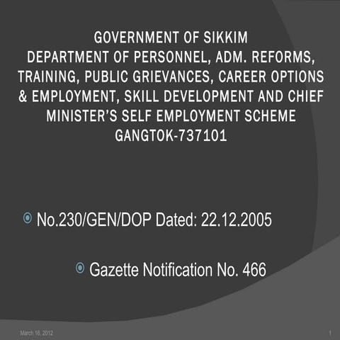 RTI  Sikkim Rules ppt