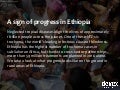 A sign of progress in Ethiopia