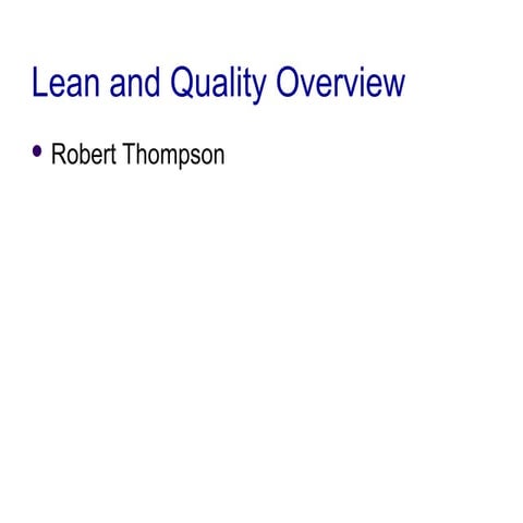 quality 101 | PPT