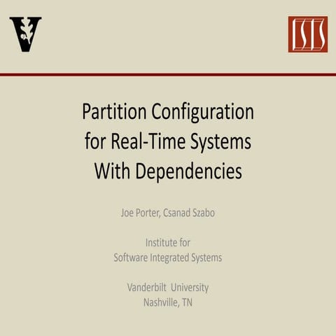 Partition Configuration RTNS 2013 Presentation