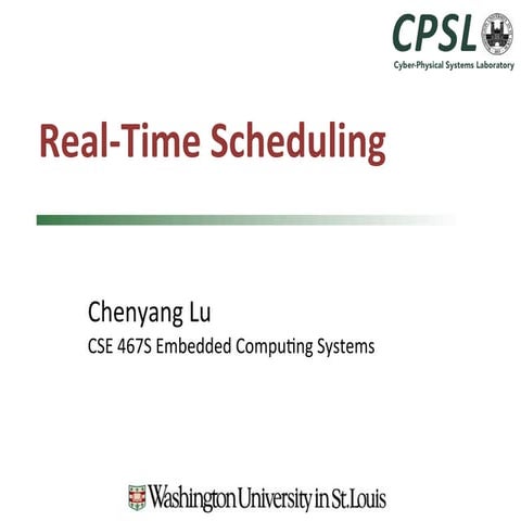 Real-Time Scheduling | PPT