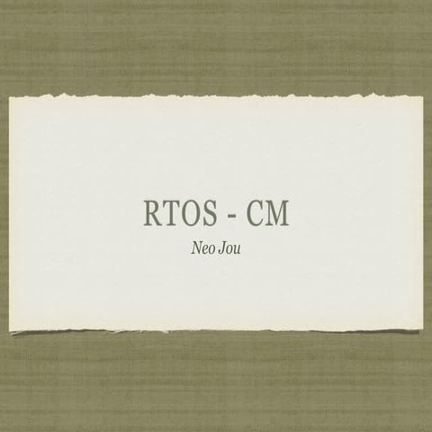 RTOS on ARM cortex-M platform -draft