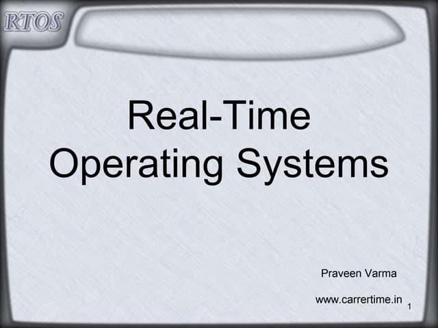 Real-Time Operating Systems