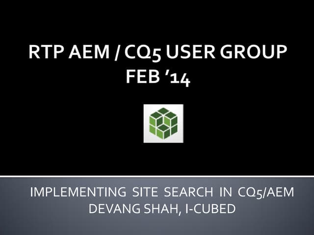 Implementing Site Search in CQ5 / AEM