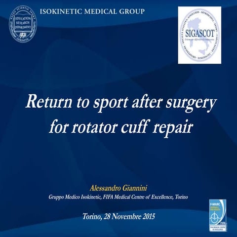 Return to play after rotator cuff repair | PPTX