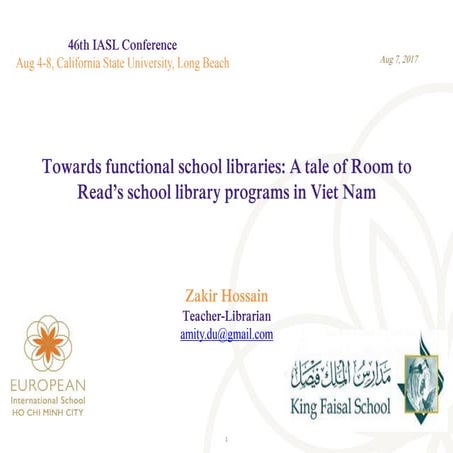 Towards functional school libraries: A tale of Room to Read’s school library ...