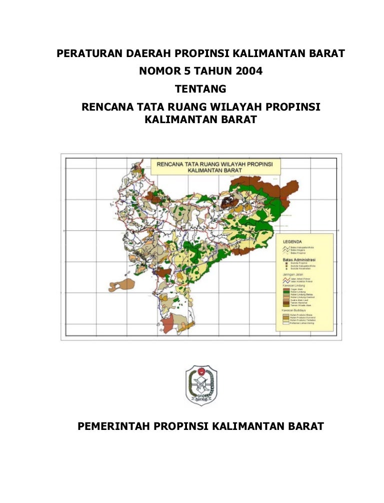 Rencana Tata Ruang Wilayah Provinsi Kalimantan Barat Tahun 2004