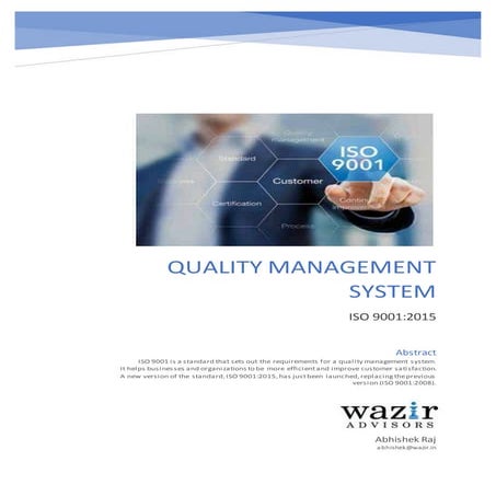 Quality Management System - ISO 9001-2015